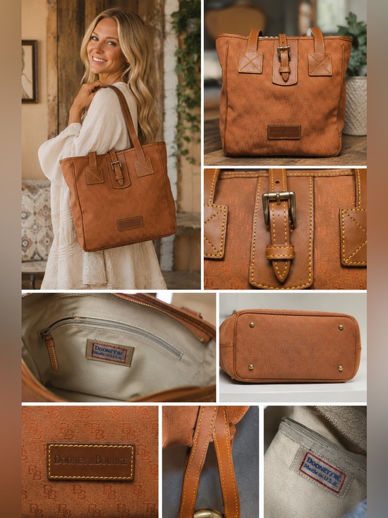 Dooney & Bourke Handbags - Dooney & Bourke Orange Logo Tote